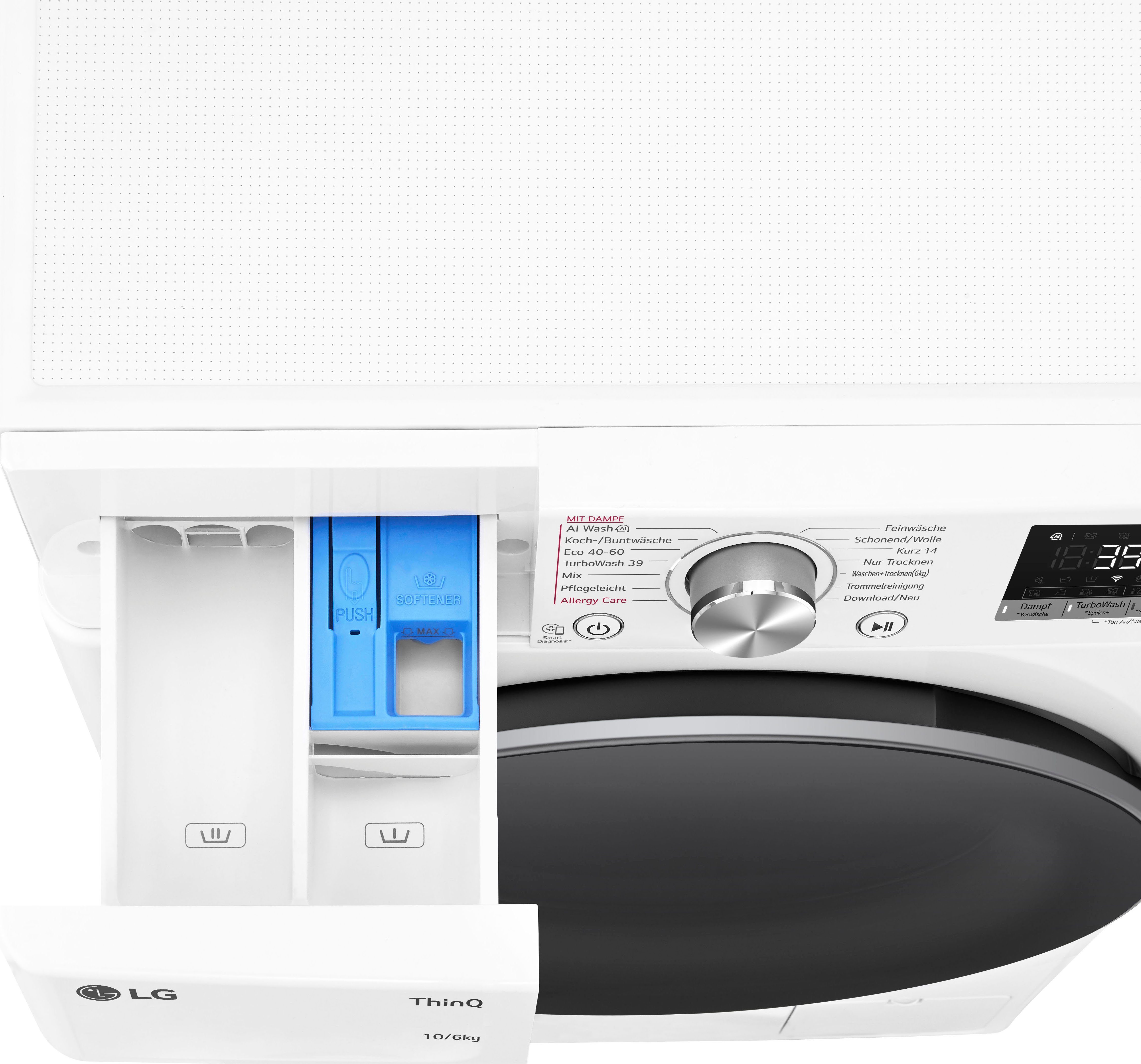 LG Waschtrockner Serie 7 W4WR70X61, 10 kg, 6 kg, 1400 U/min
