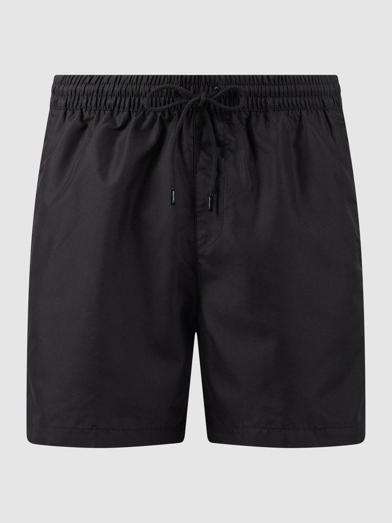 Badehose mit Logo-Streifen in schwarz