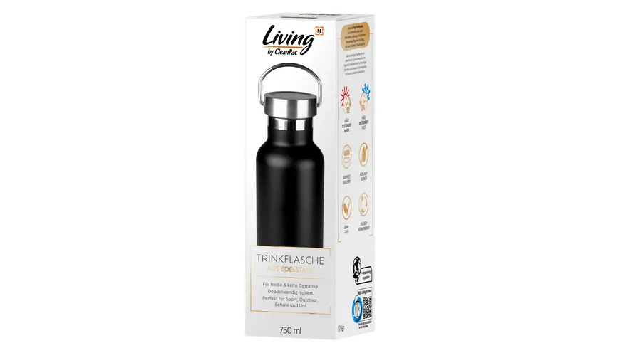 CleanPac Edelstahl Trinkflasche