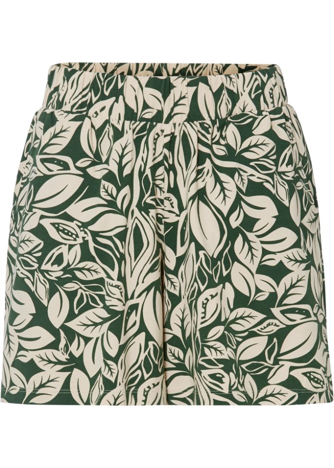 Bedruckte Jersey-Shorts mit Taschen und Bequembund