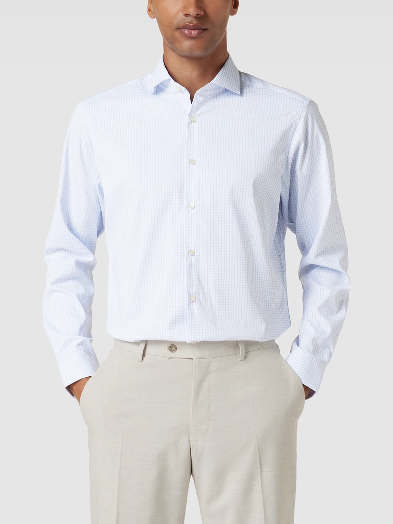 Business-Hemd mit Allover-Muster in bleu