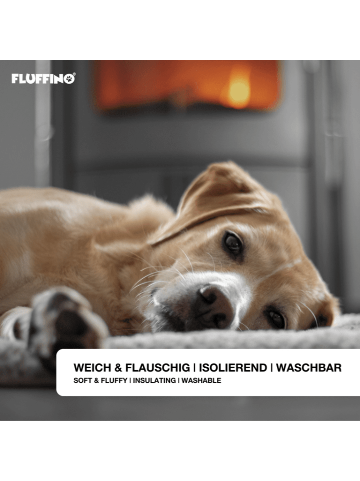 FLUFFINO Hundedecke/Hundekissen - Wildlederimitat - Größe S (73 x 45 cm) - grau günstig kaufen onesize