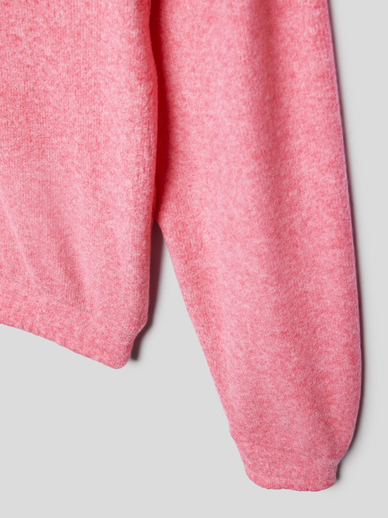 Hoodie in Melange-Optik in pink