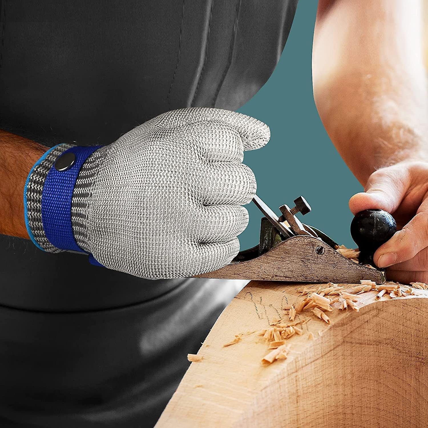 ZanMax Schnittschutzhandschuhe Schnittfeste Handschuhe aus Edelstahlgewebe