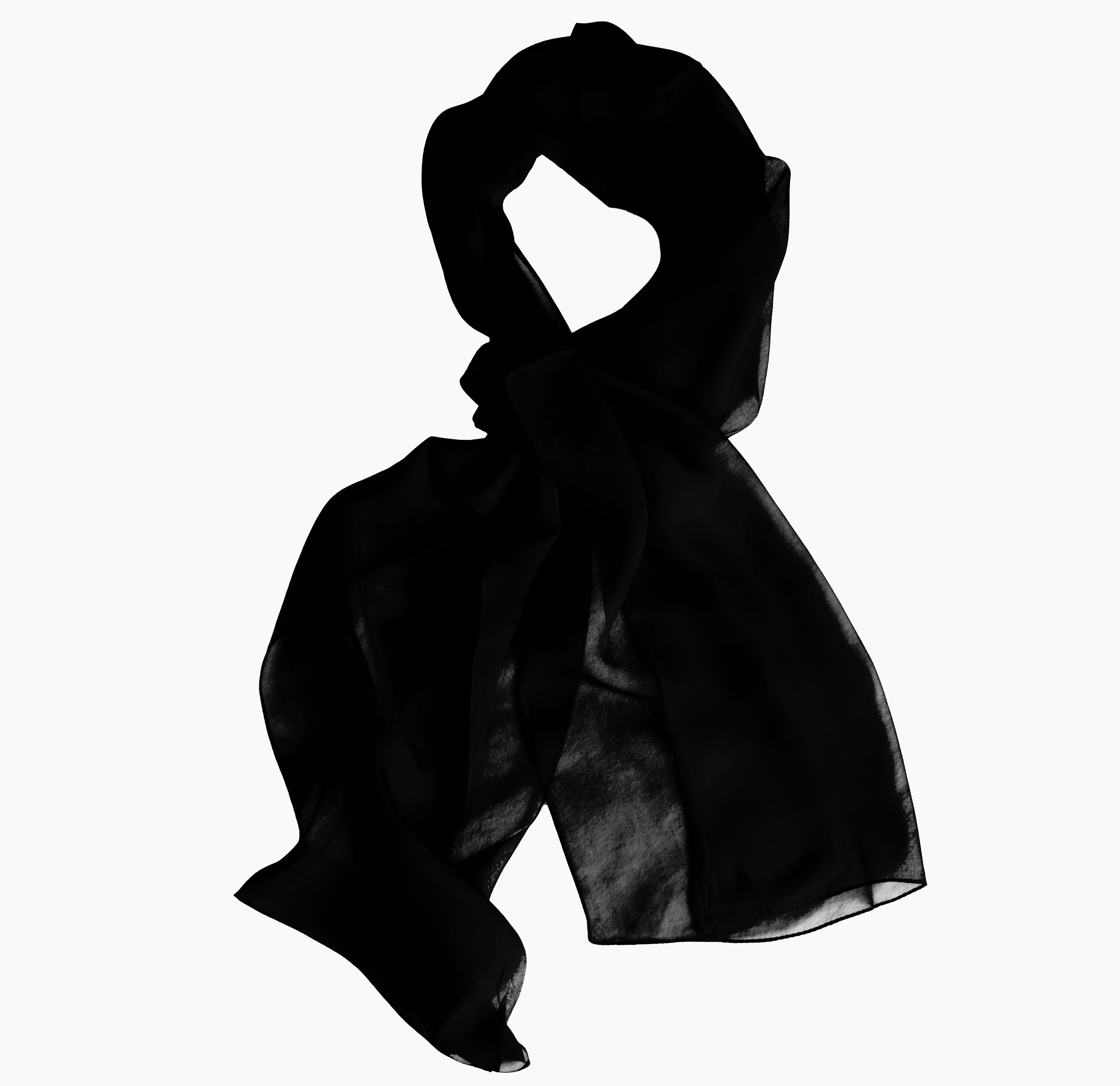 Posh Gear Seidenschal Seiden Schal Chiffon Scialle, aus 100% Seide