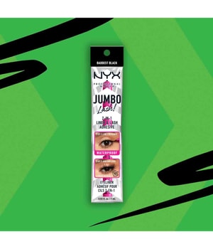 NYX Professional Makeup Jumbo Lash! 2-in-1 Liner & Lash Adhesive – Baddest Black Eyeliner-1 ml
