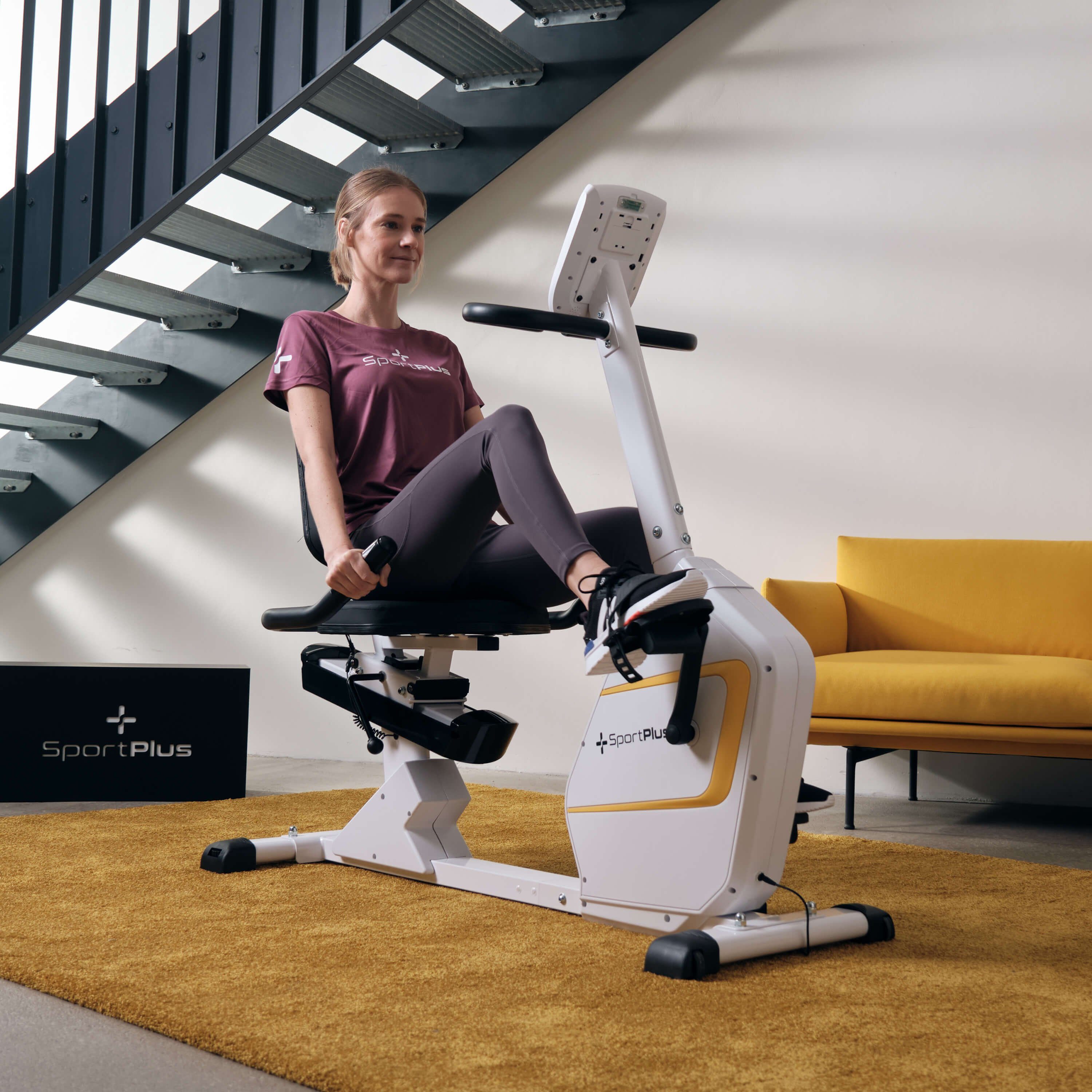 SportPlus Heimtrainer SP-RB-9900-W-iE, Sitzheimtrainer, App-Steuerung, SP-RB-9900-iE