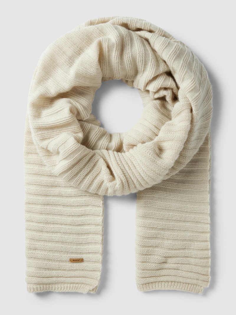 Schal mit Label-Detail Modell 'Bayne' in offwhite