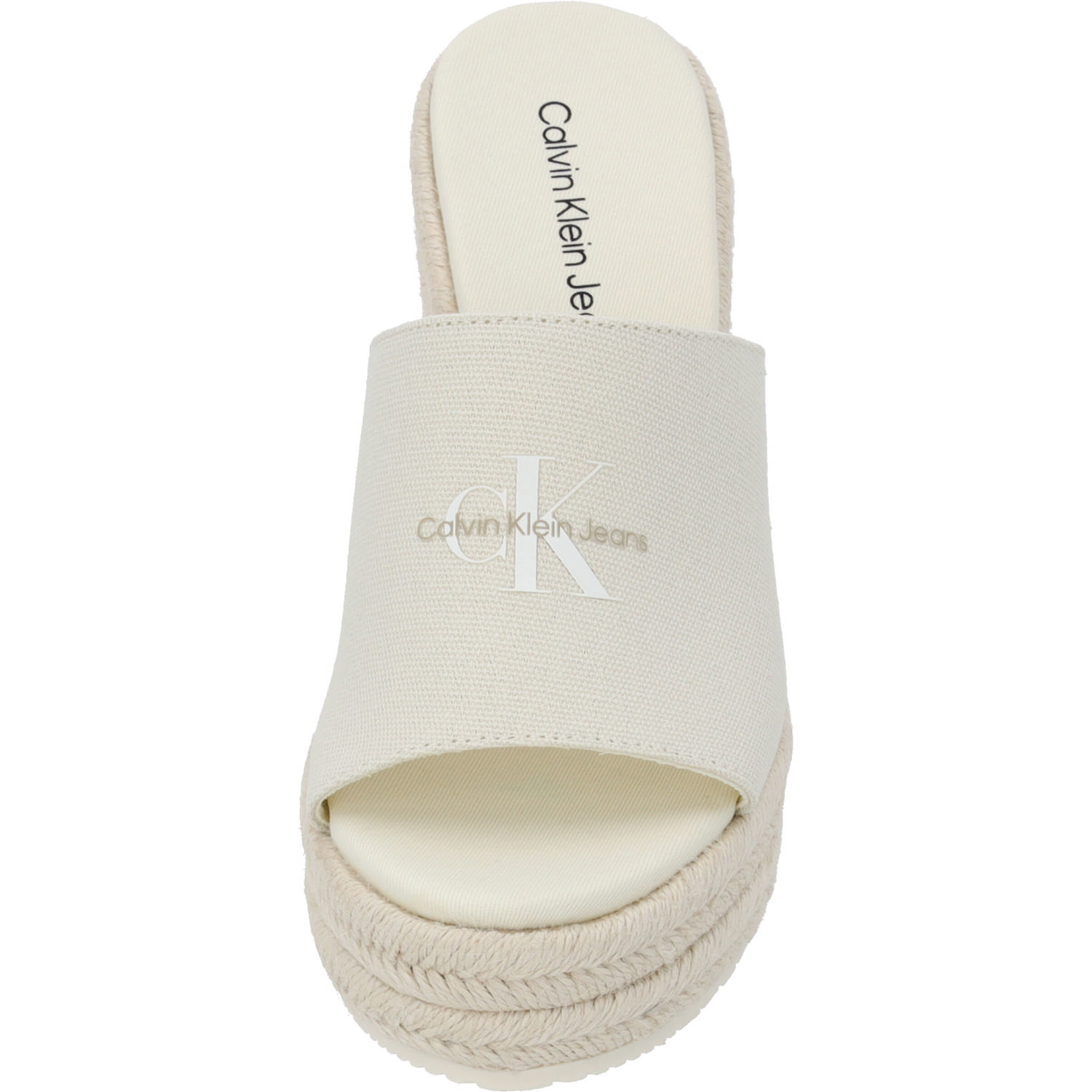 Calvin Klein YW0YW01356, Plateau-Pantoletten, Damen, Weiß