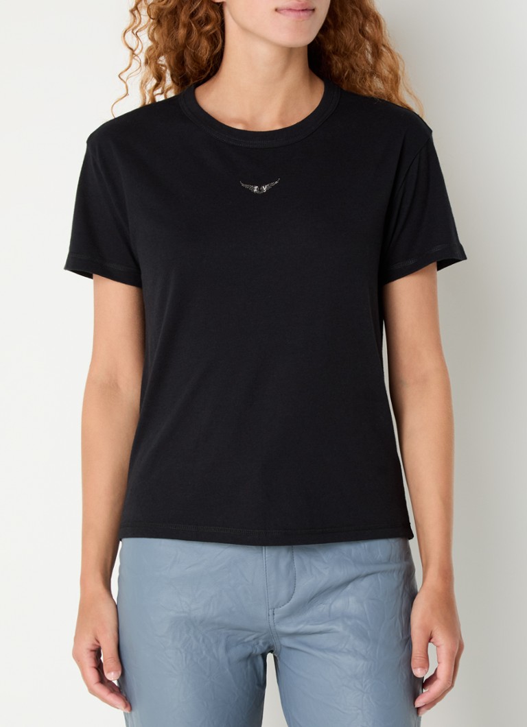 Zadig&Voltaire Marta T-shirt in linen blend with logo