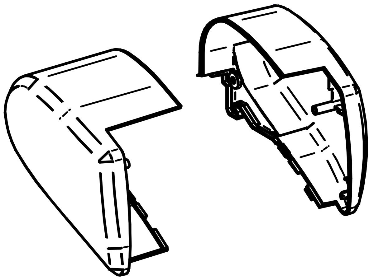 Thule Omnistor Set Endkappen Kassette 6300