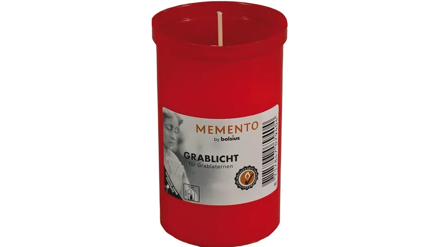 bolsius Grablicht Dauerbrenner ohne Deckel Nr.3 rot