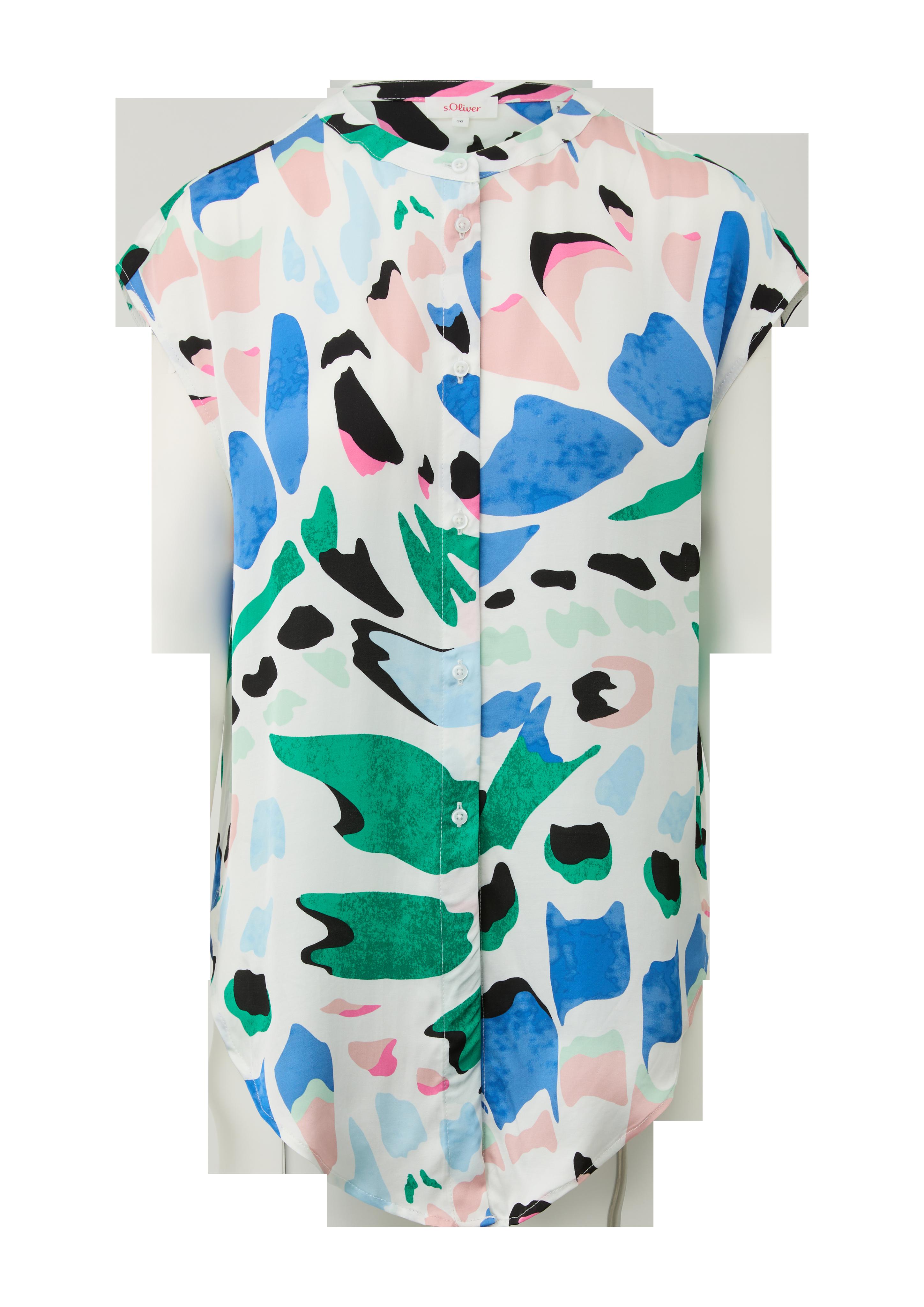 Satinbluse mit Allover-Muster  2132516-02A0