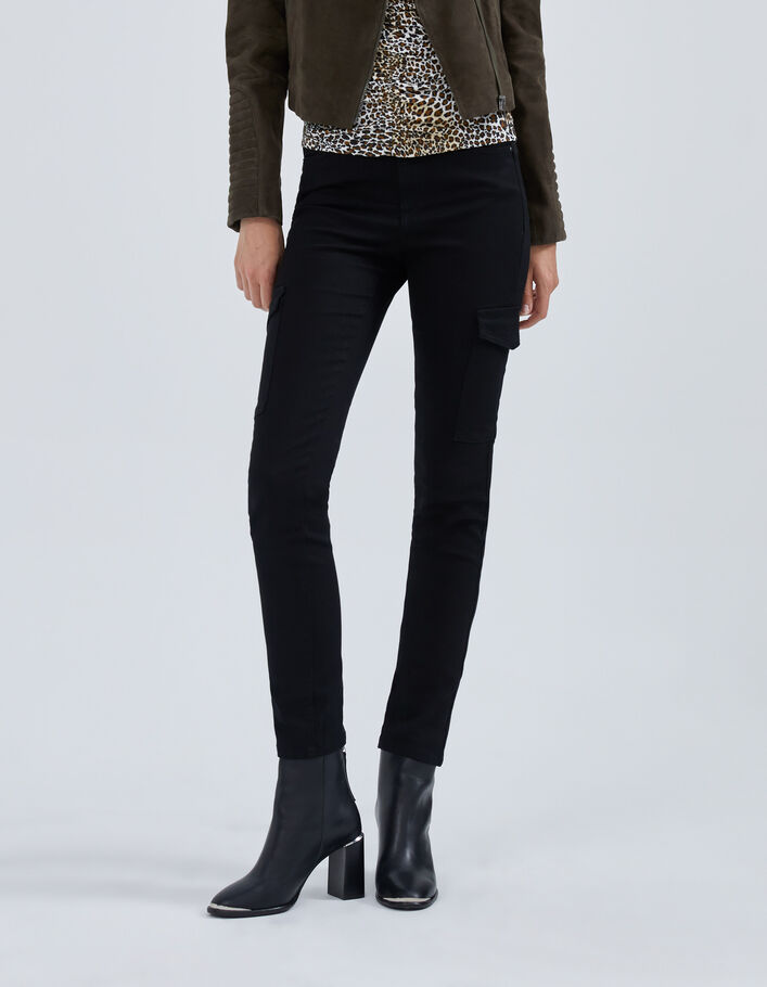 Jean slim battle noir effet sculpt up Femme