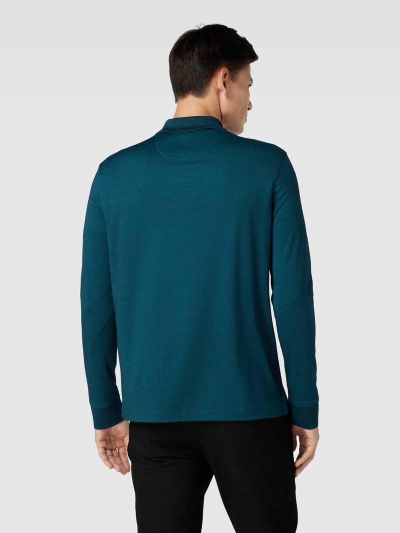 Poloshirt mit Brusttasche in aqua blau