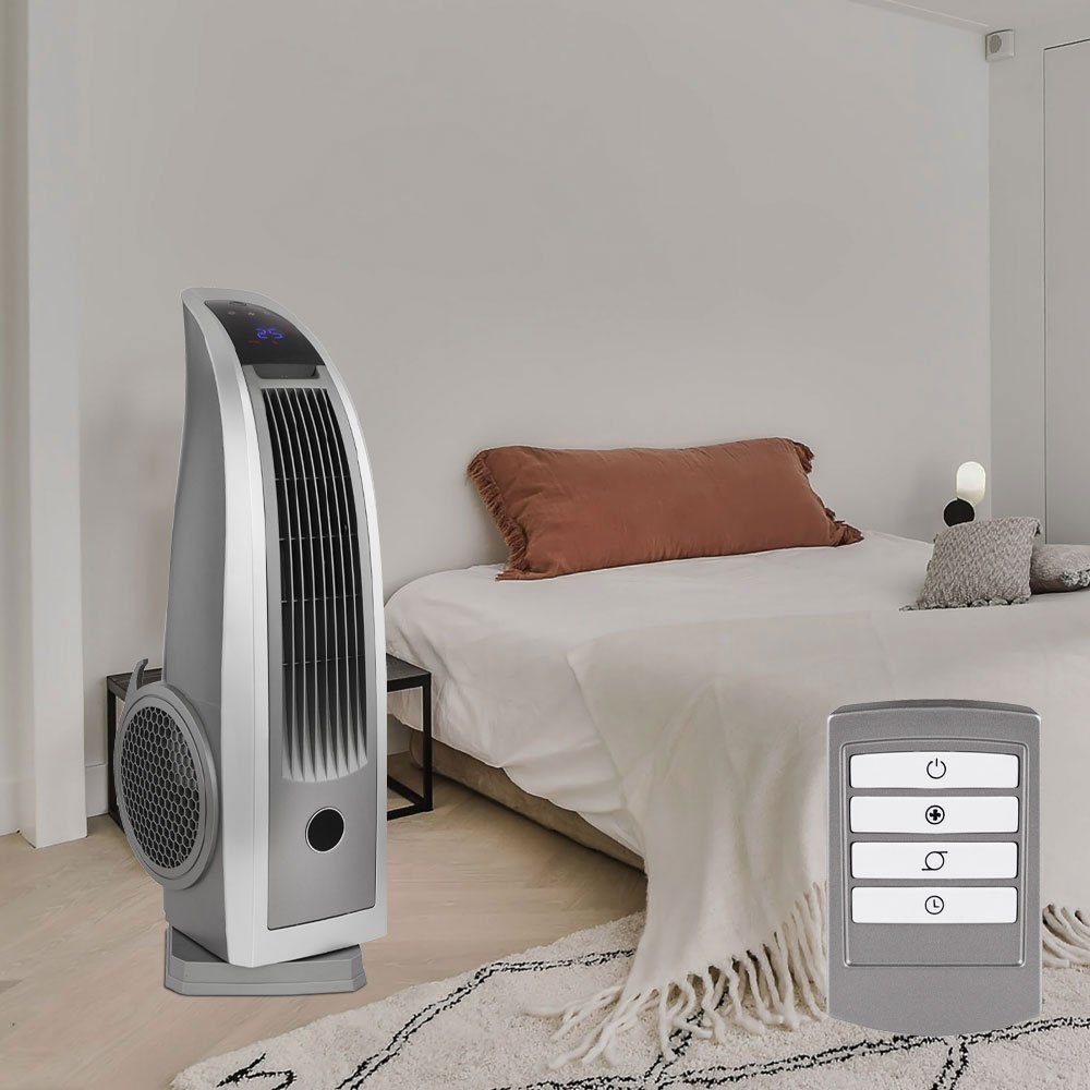 etc-shop Turmventilator, Stand Ventilator Säule Tower 120 W Fernbedienung 4 Stufen Lüfter