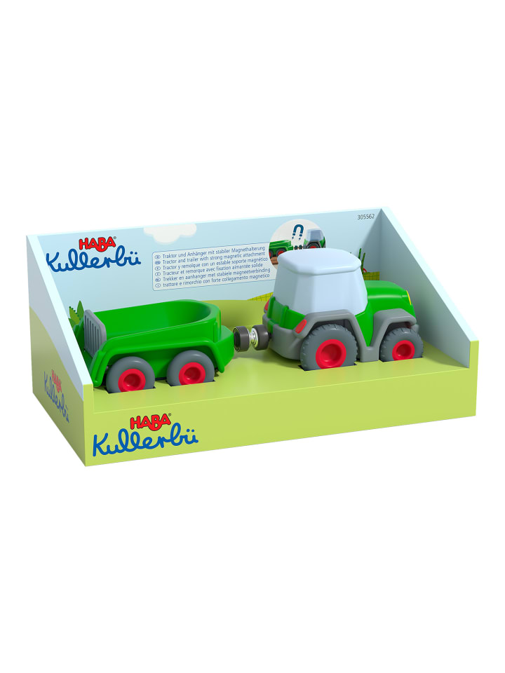 Haba Spielzeug-Traktor Kullerbü –  Traktor mit Anhänger in mehrfarbig günstig kaufen onesize