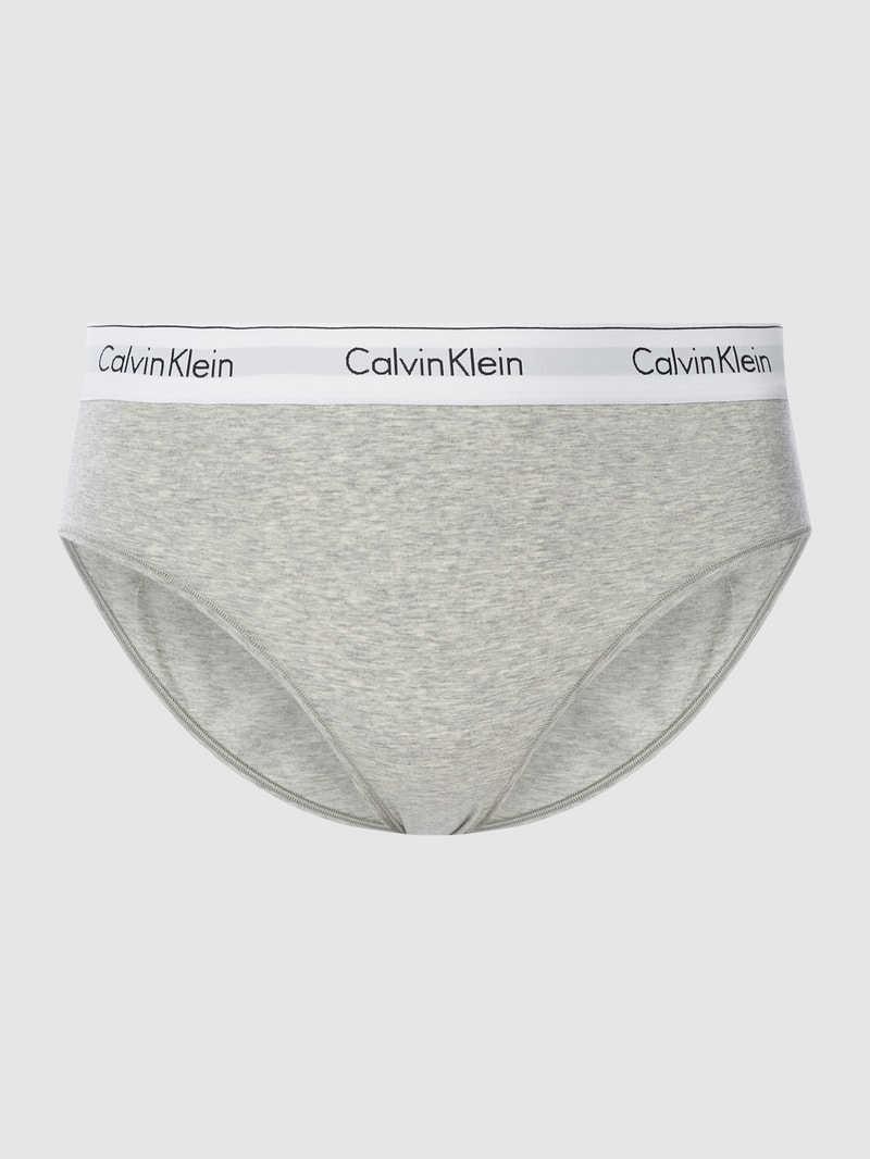 PLUS SIZE Slip in melierter Optik in mittelgrau meliert