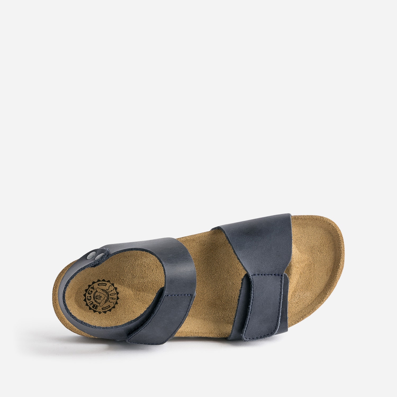 Sandale anatomique BUGGY marine en cuir
