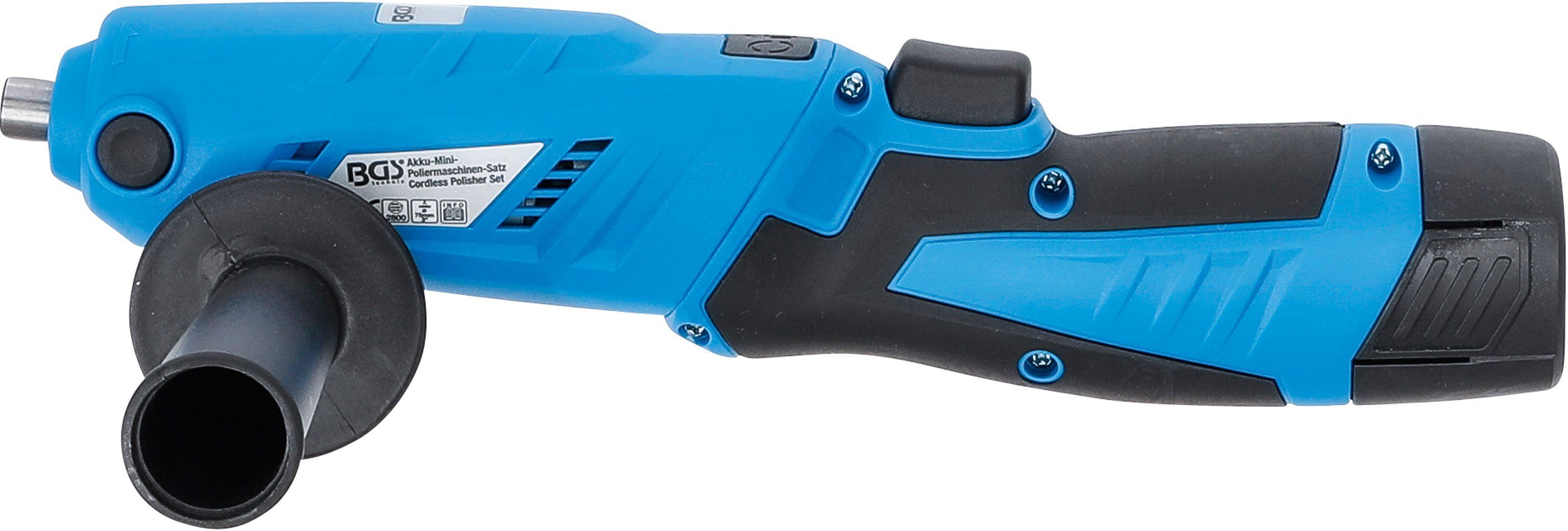 BGS technic Akku-Poliermaschine Akku-Mini-Poliermaschinen-Satz, max. 2800 U/min, 12 V, 1500 mAh