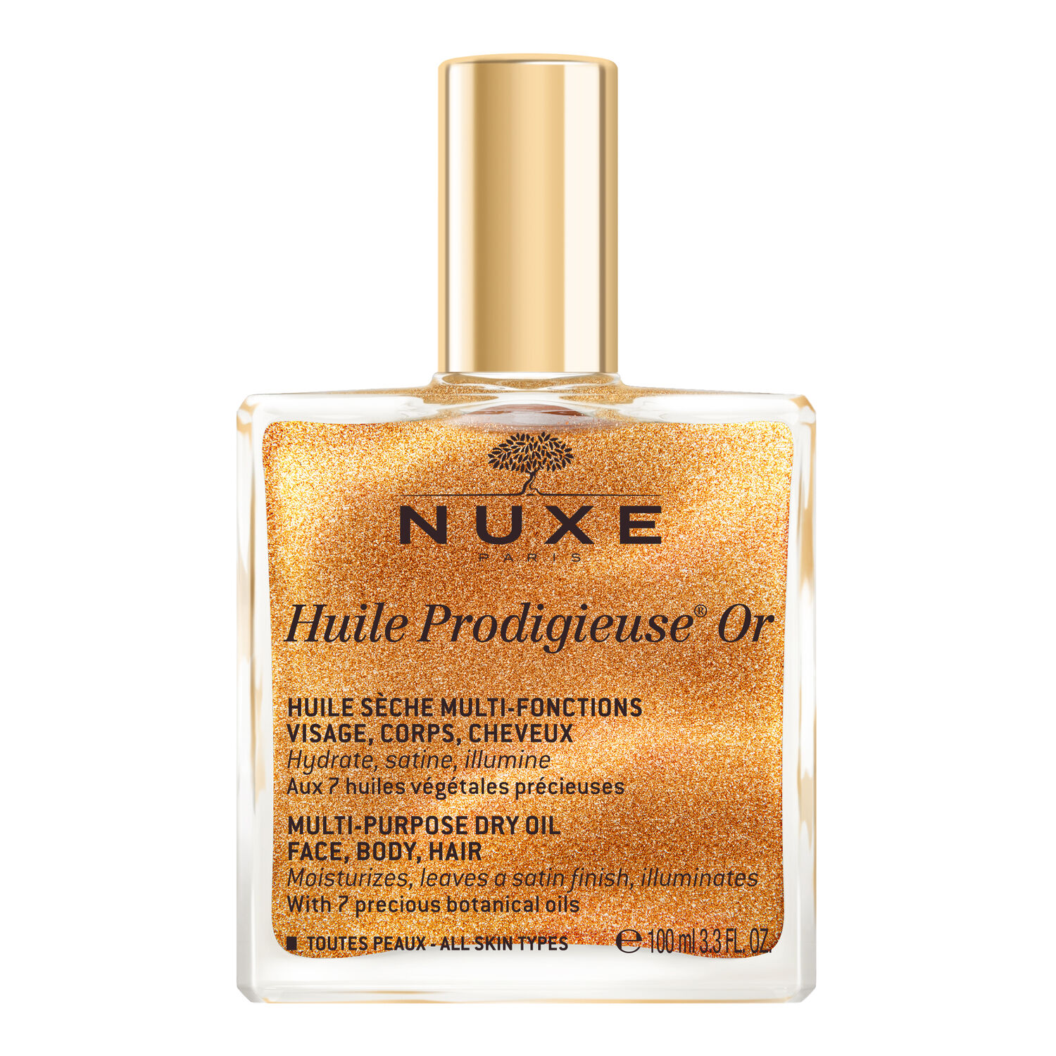 Nuxe Huile Prodigieuse® Or Huile sèche multi-fonctions visage, corps, cheveux Huile Prodigieuse® - Toutes peaux 100 ml