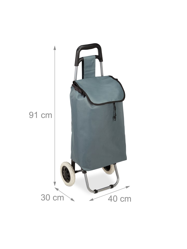 relaxdays Einkaufstrolley in Grau günstig kaufen onesize
