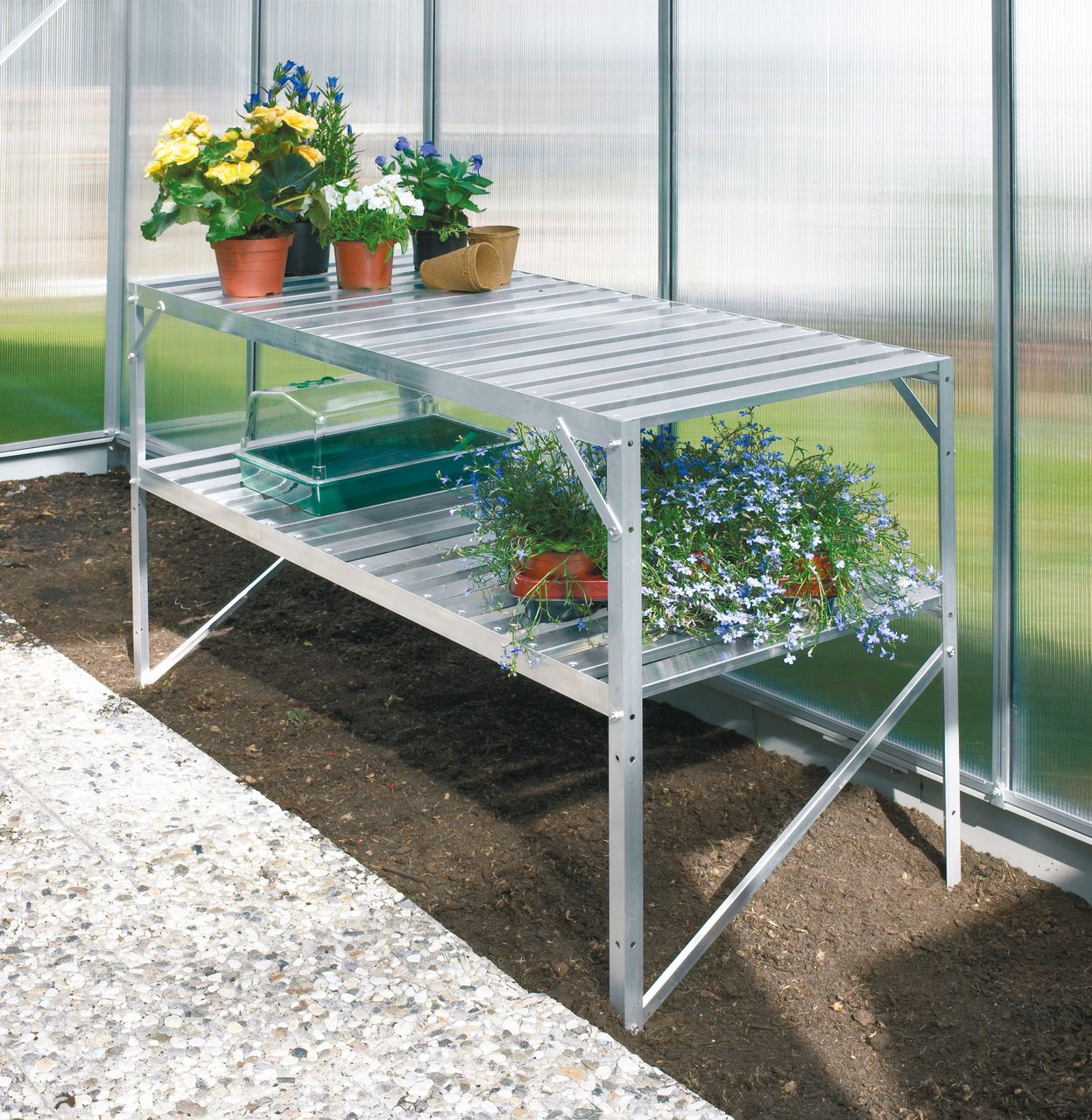 Vitavia Alutisch, 2 Ablagen, 121x54x76cm
