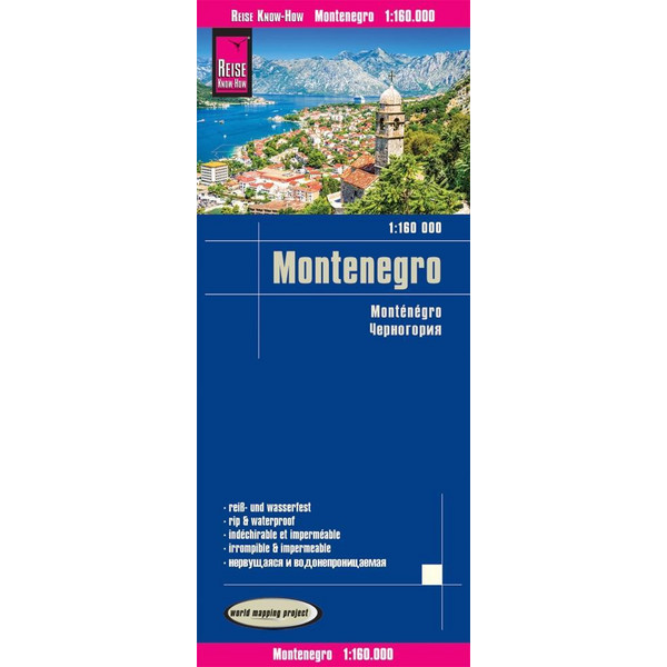 Reise Know-How Landkarte Montenegro 1:160.000 - Straßenkarte