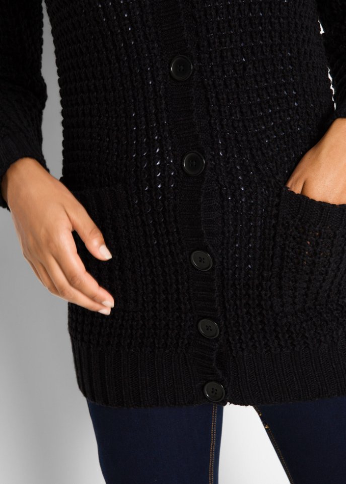 Strickjacke mit Kapuze