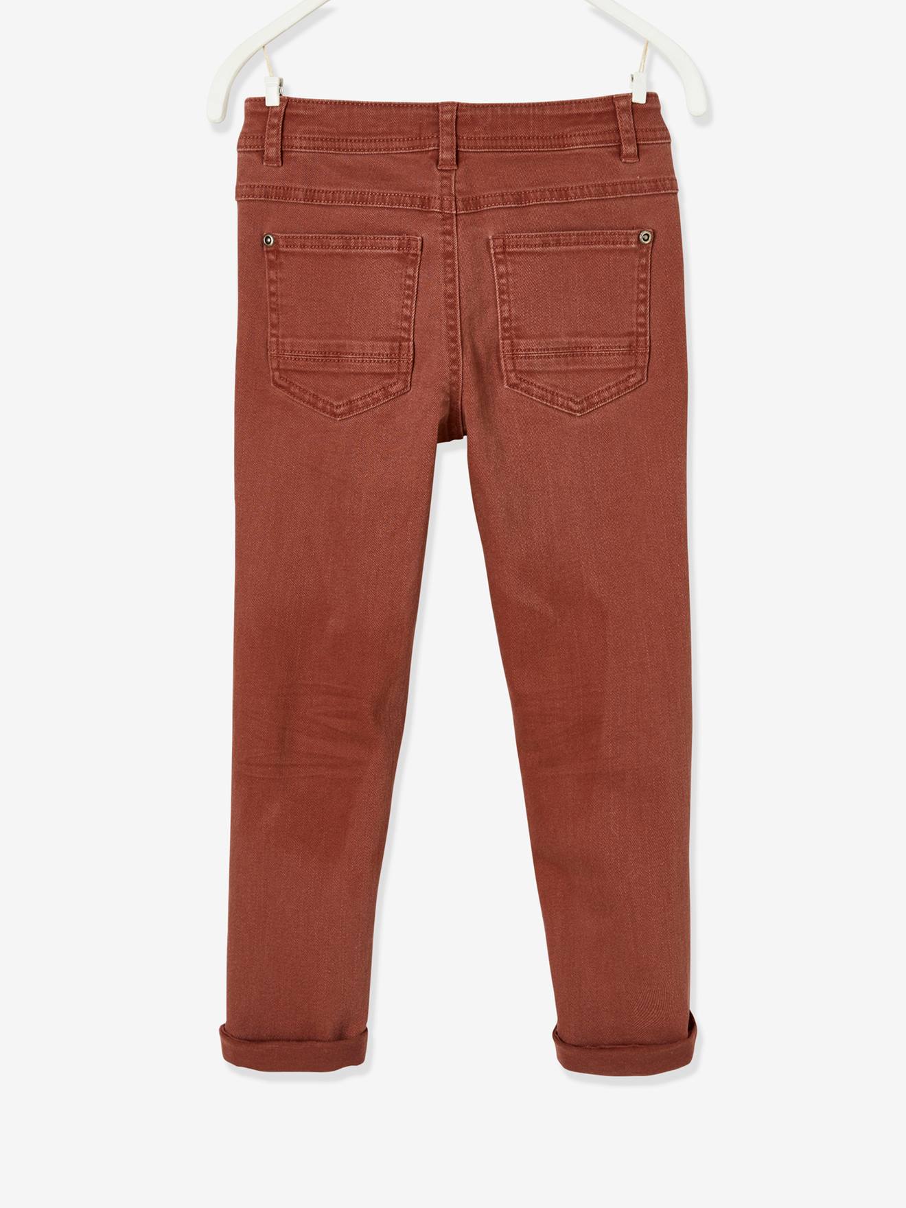 Vertbaudet Jungen Slim-Fit-Hose, Hüftweite COMFORT Oeko Tex - ziegel