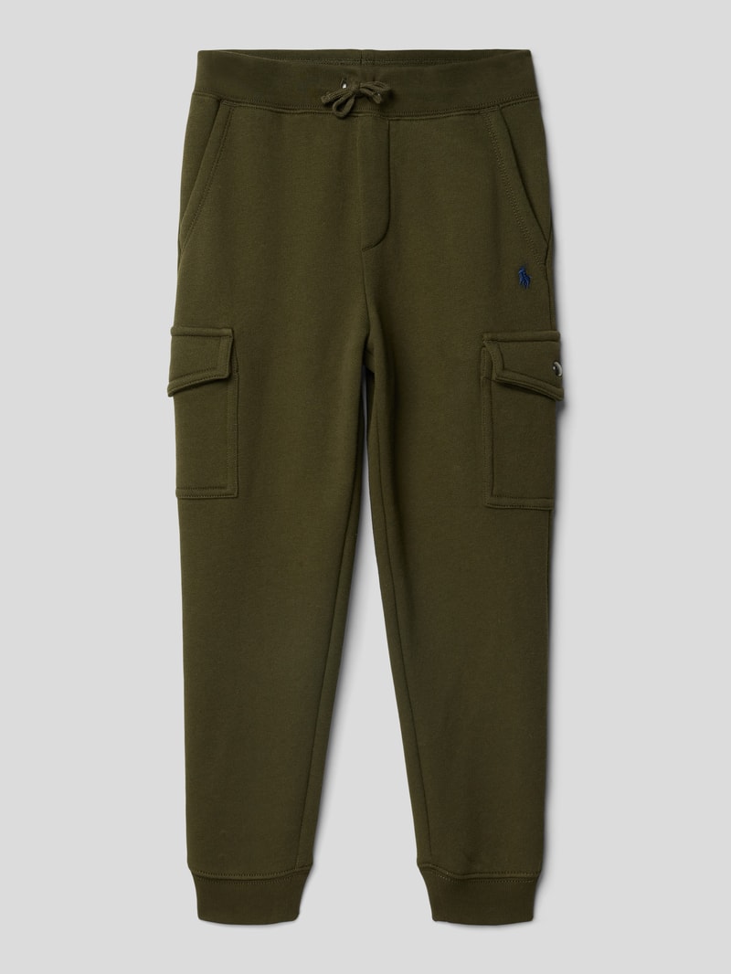 Sweatpants mit Cargotaschen in khaki