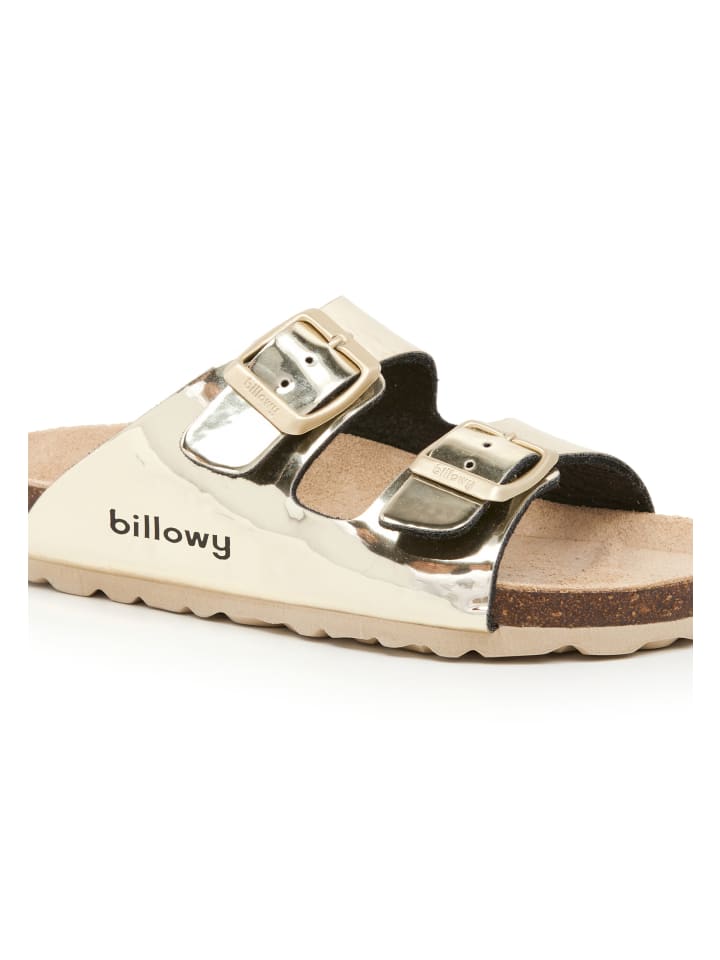 billowy Pantoletten  in gold günstig kaufen
