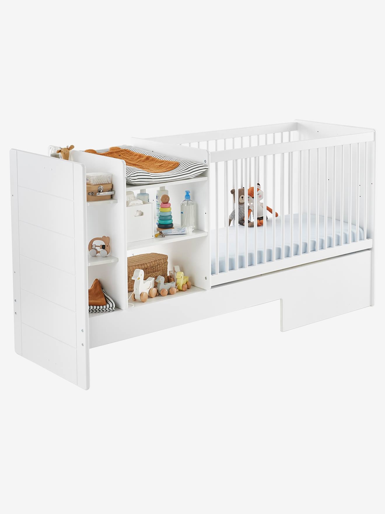 Vertbaudet 4-in-1-Kombibett EVOLUNID vom Babybett zum Juniorbett - weiß