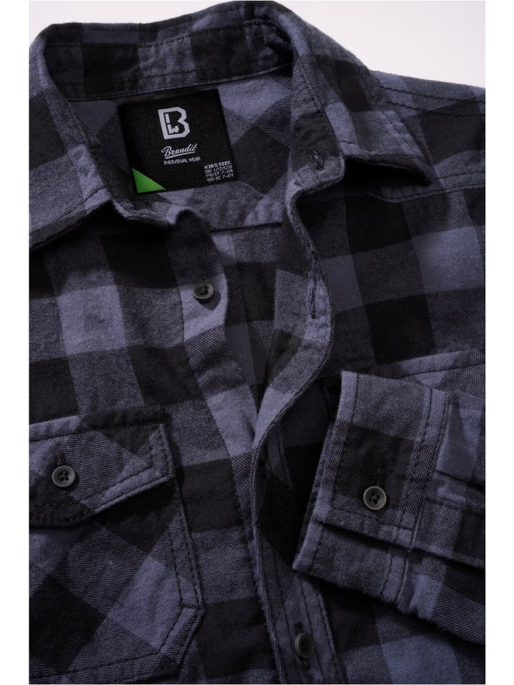 Brandit Brandit Hemden in black/grey günstig kaufen 122/128