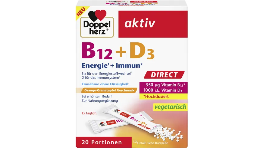 Doppelherz aktiv Vitamin B12 + B3 Direct