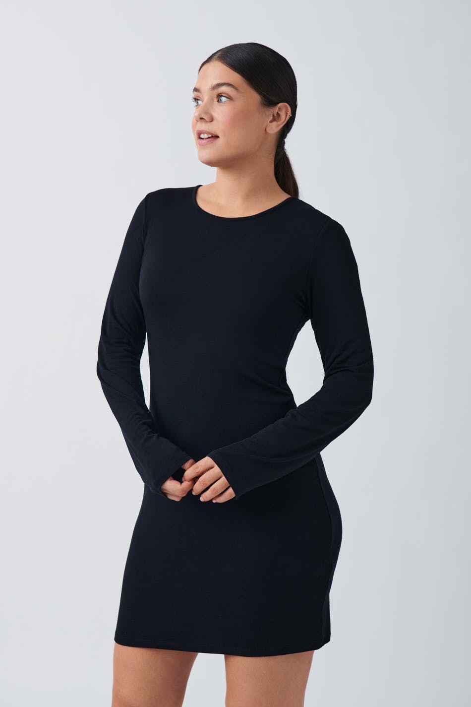 Long sleeve homewear dress