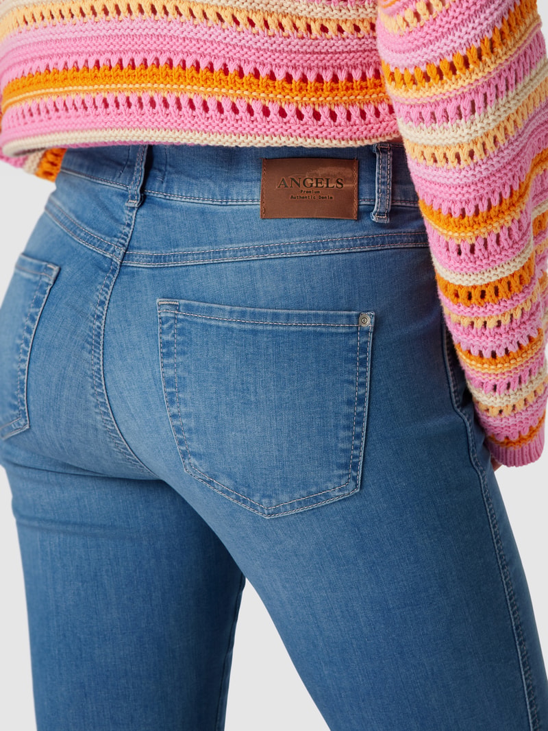 Caprihose mit seitlichen Schlitzen Modell 'Cici' in hellblau