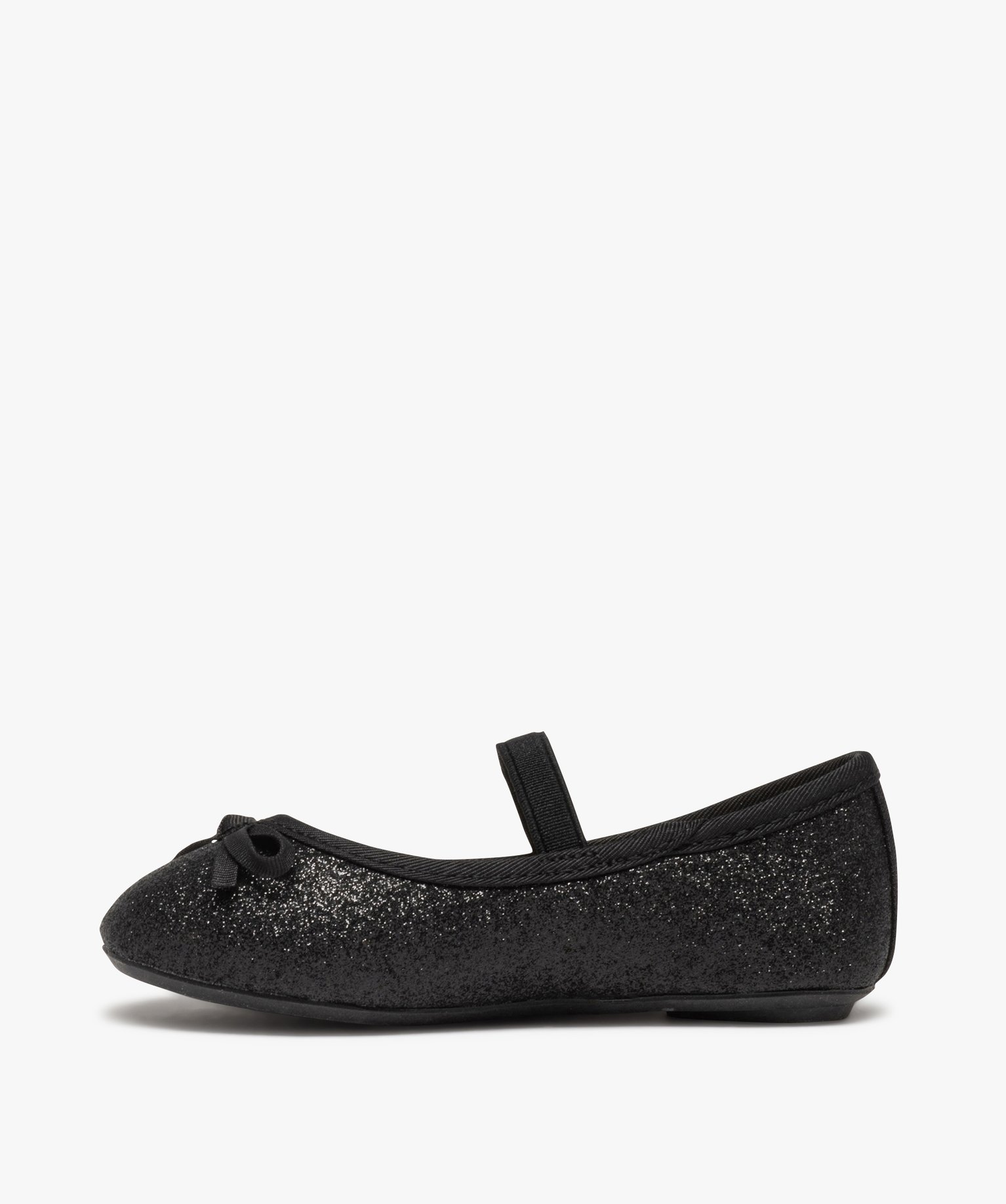 Ballerines fille à paillettes avec bride élastiquée noir | GEMO