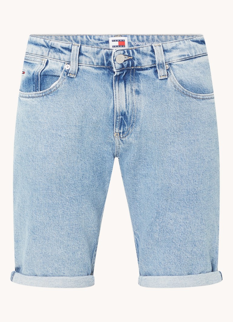 Tommy Hilfiger denimshorts med rett passform og sidelommer