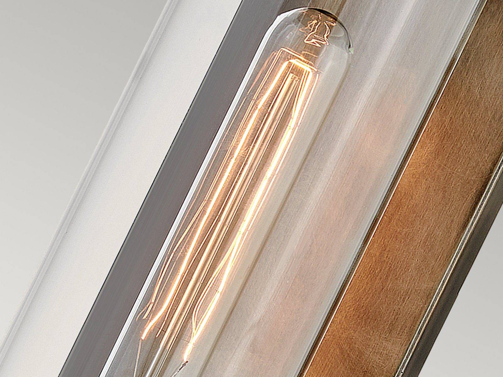 meineWunschleuchte LED Außen-Wandleuchte, LED wechselbar, warmweiß, Außen & Innen, Industrial Edison Style, Designer-lampen Bronze H 36cm