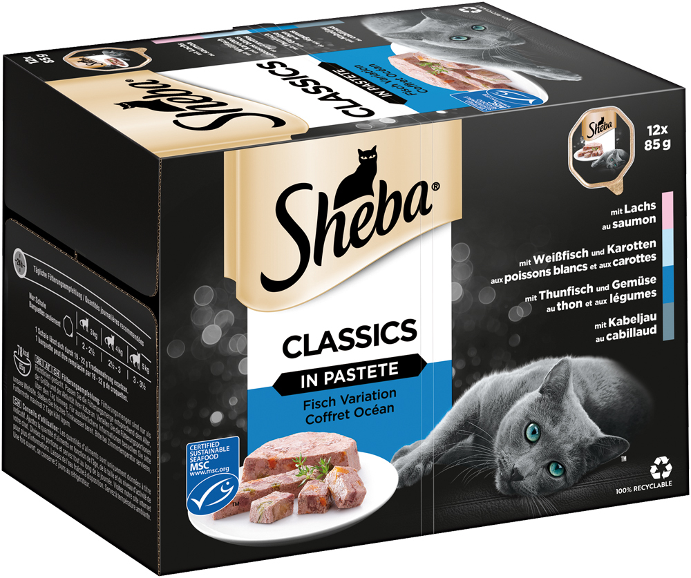 Sheba Nassfutter Sheba Classics in Pastete 12x85g