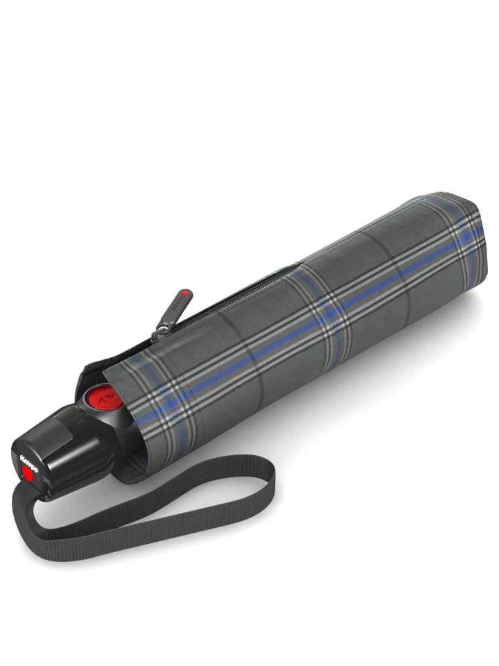 Knirps T.200 M Duomatic - Taschenschirm Regenschirm (sound moon) in check grey günstig kaufen onesize
