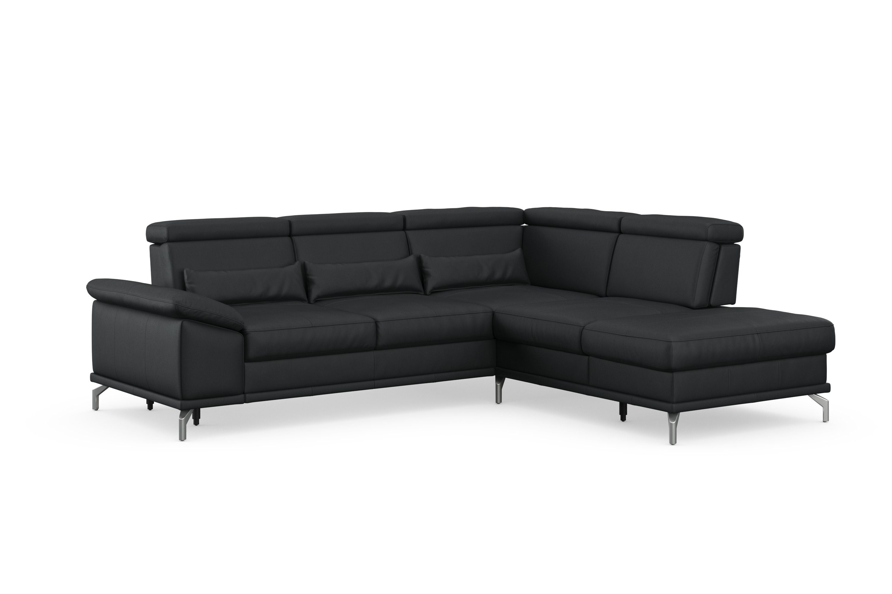 sit&more Ecksofa Cabrio, mit Sitztiefenverstellung und Federkern, 3 Nierenkissen