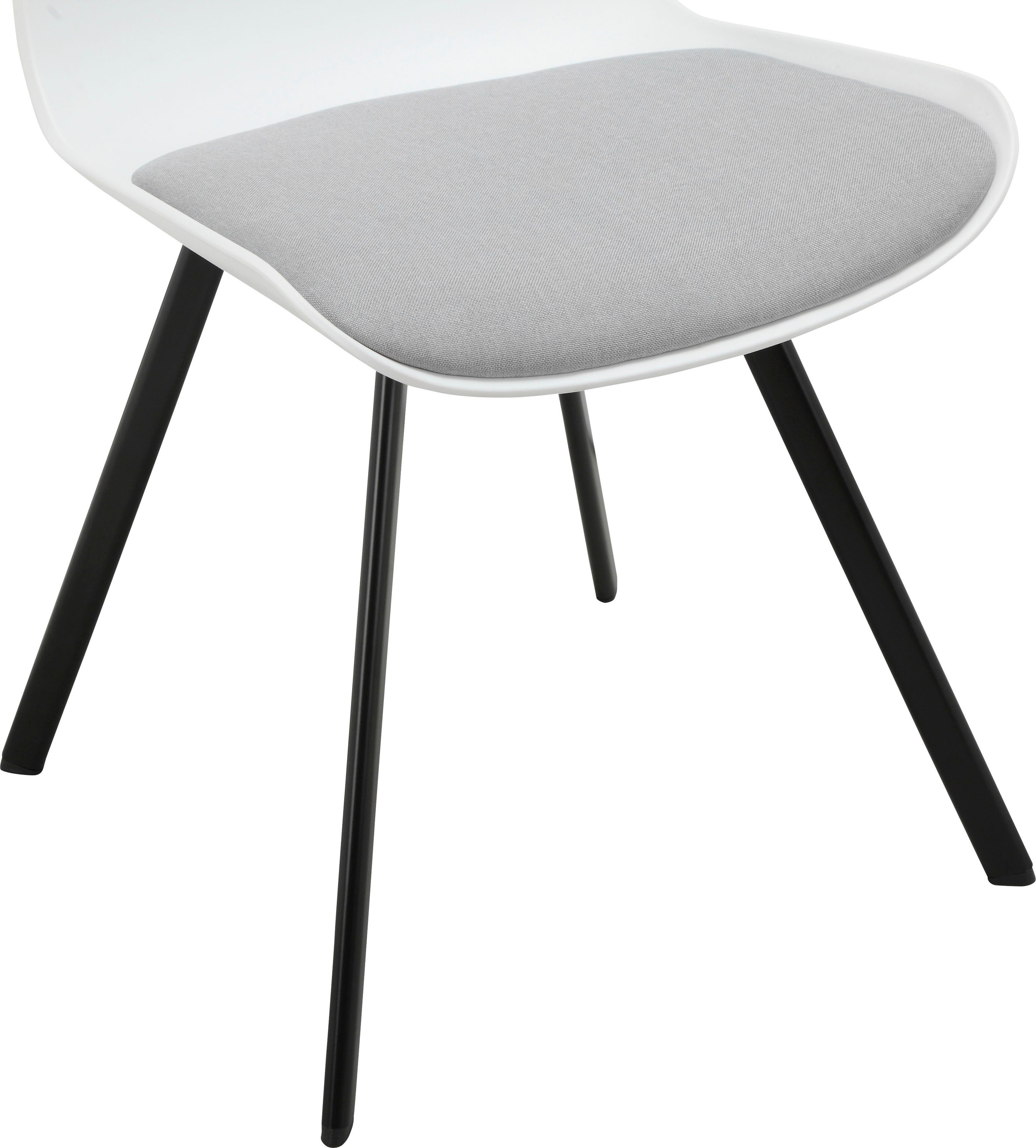INOSIGN Esszimmerstuhl Ayden (2 St), festmontierte Sitzkissen, Gestell aus Metall, Sitzhöhe 48 cm