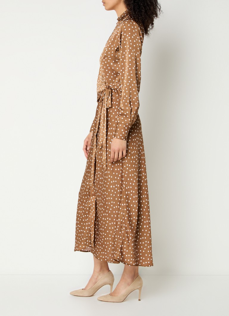 Rochie midi cu imprimeu floral și buline Fifth House