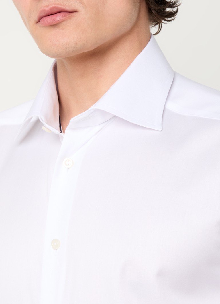 Košile Eton Regular Fit s výstřihem do V