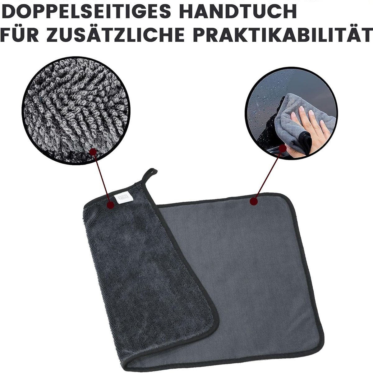 Rwoythk Handtuch Set Poliertuch 3er Set - Extra Saugstark & Ultra Weich - 30x40cm