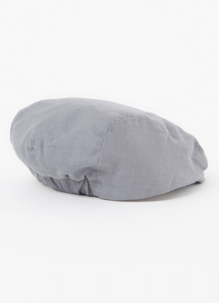 Lil' Atelier NBMFelix sixpence flat cap in linen blend