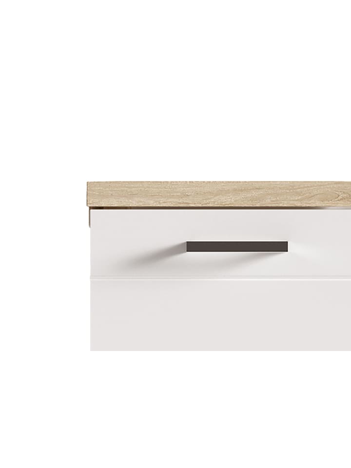 byLiving Waschbeckenunterschrank NEBRASKA in Sonoma Eiche / Weiß - (B) 60 x (H) 59 x (T) 31,5 cm günstig kaufen onesize