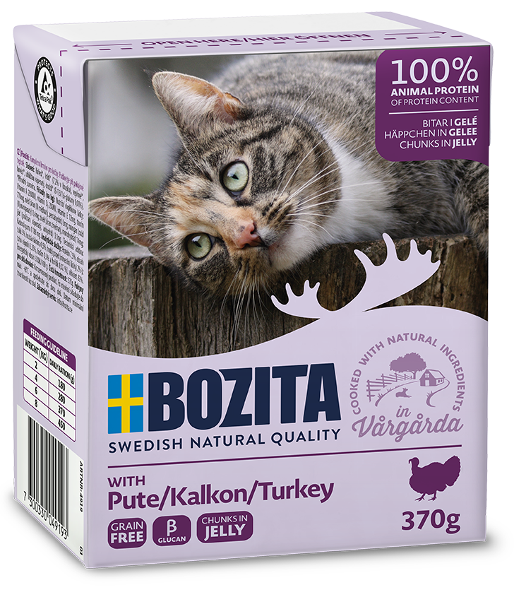 BOZITA Nassfutter BOZITA Häppchen in Gelee 6x370g Pute